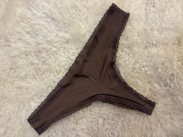 Brown briefs with ruffles